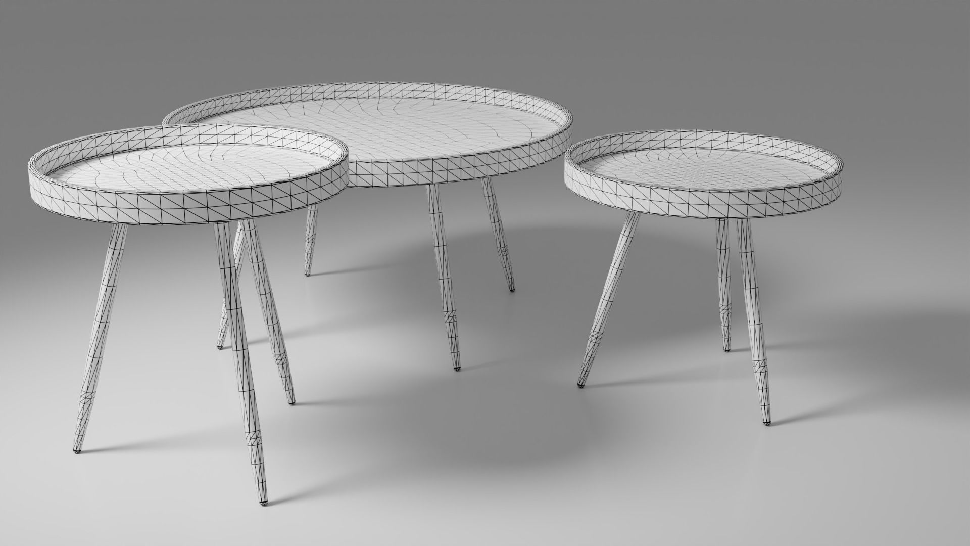 Cofee table 02 Low-poly 3D model_14