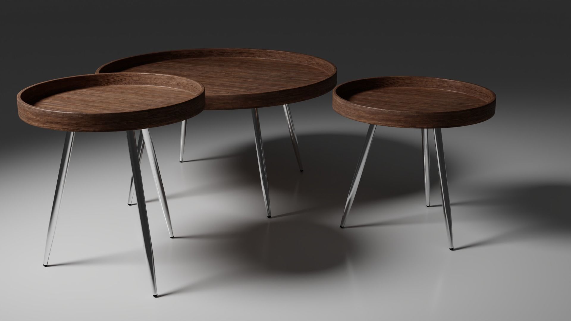Cofee table 02 Low-poly 3D model_12