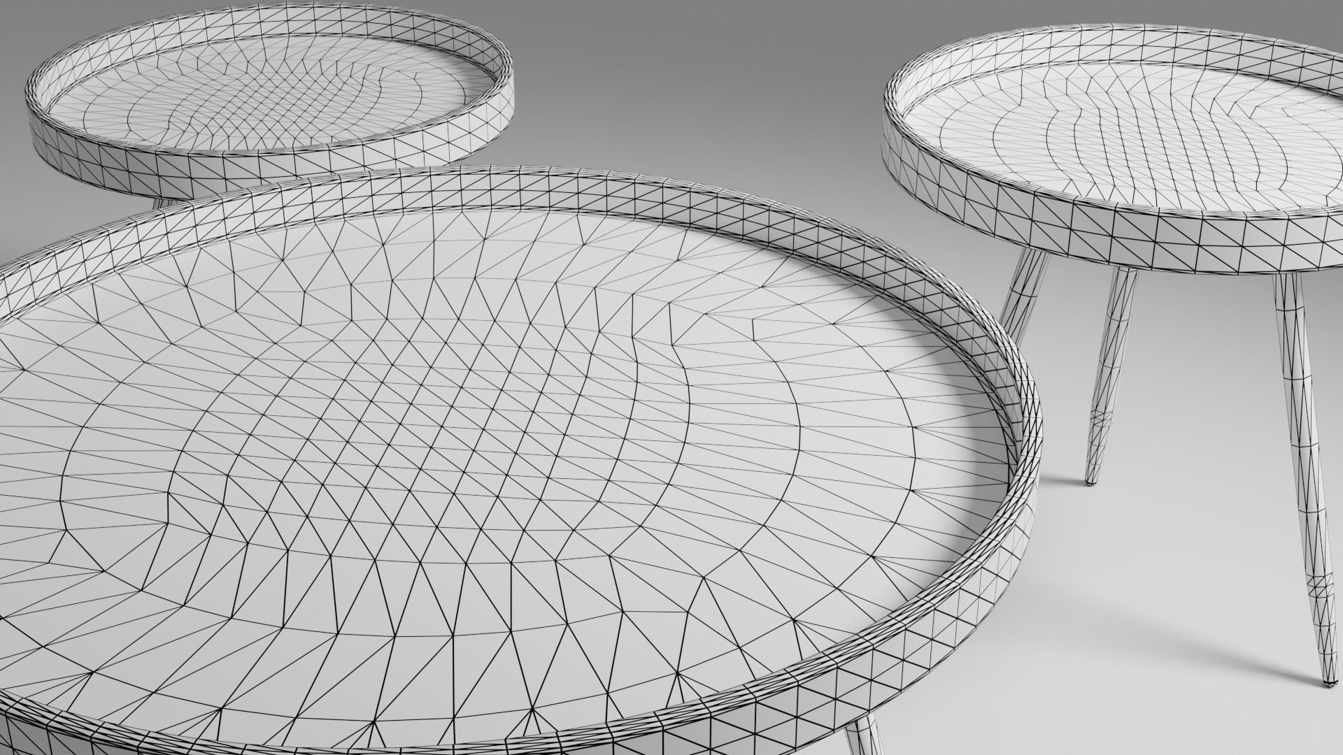 Cofee table 02 Low-poly 3D model_8