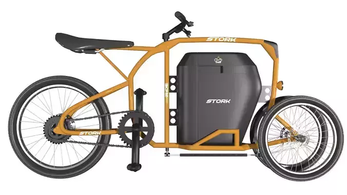 Stork - A Futuristic Electric Bike Bicycle 3D model