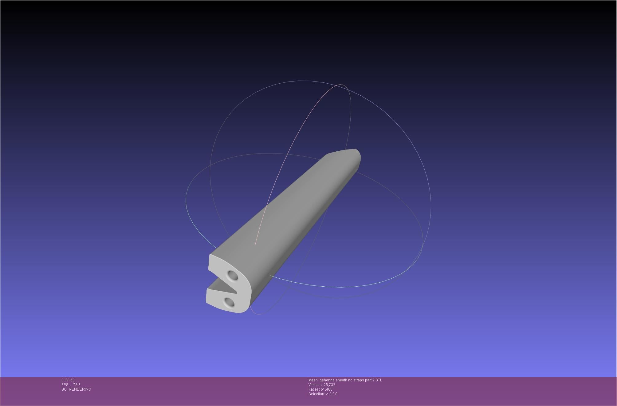 Mashle Kaldo Gehenna Sword And Sheath Printable Assembly 3D print model_68