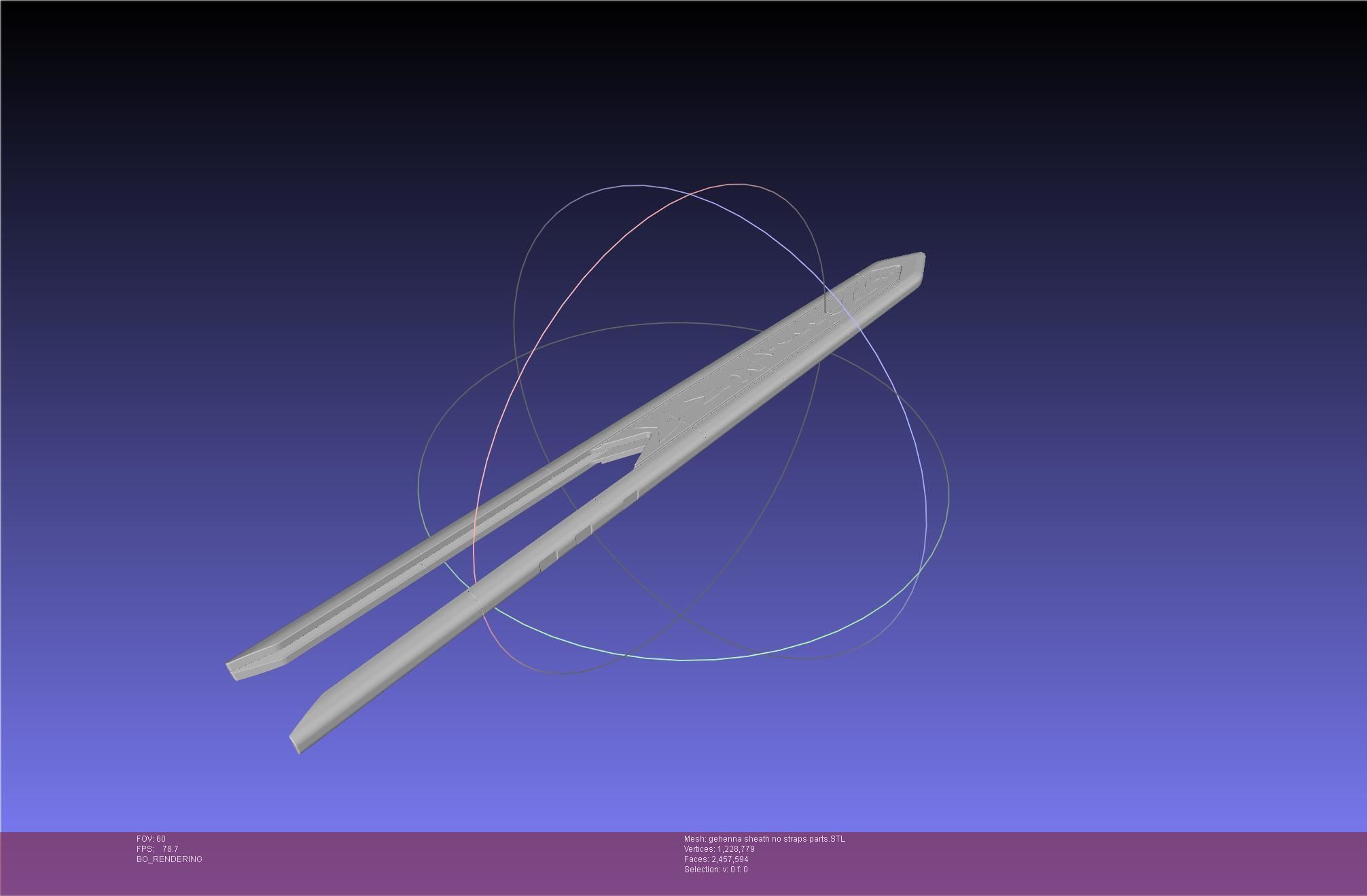 Mashle Kaldo Gehenna Sword And Sheath Printable Assembly 3D print model_41