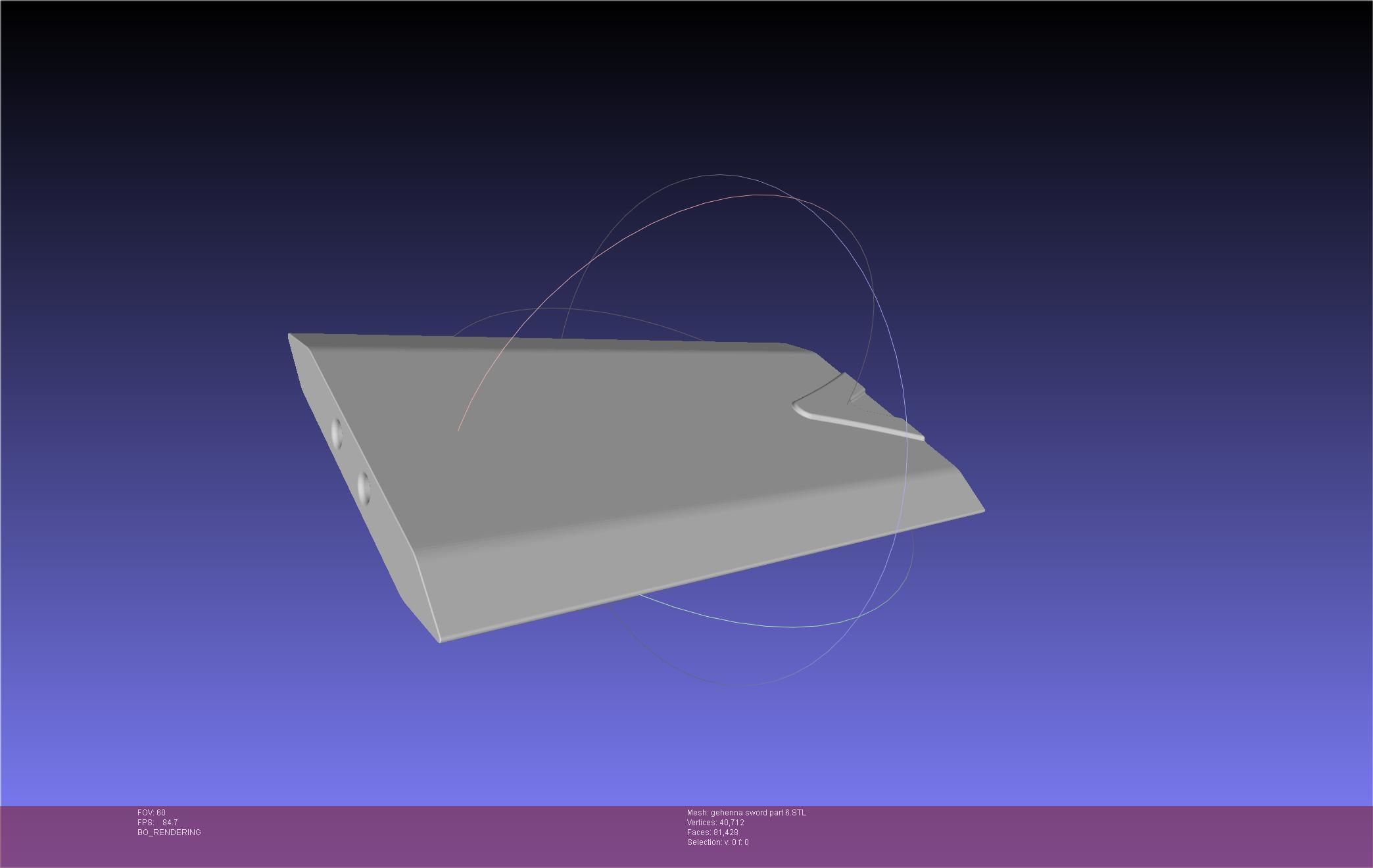 Mashle Kaldo Gehenna Sword And Sheath Printable Assembly 3D print model_61