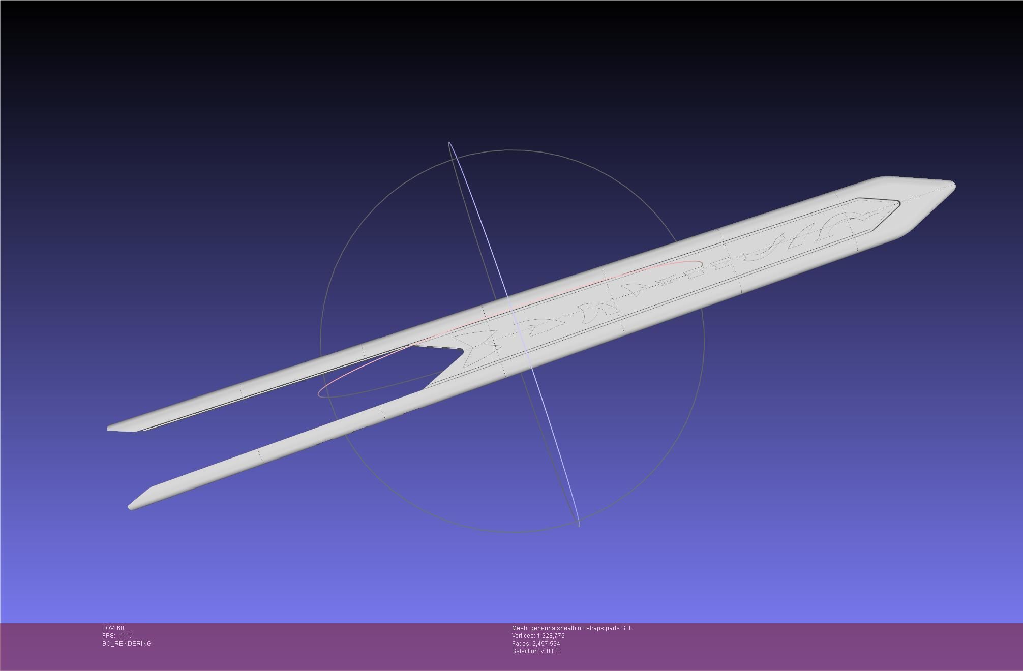Mashle Kaldo Gehenna Sword And Sheath Printable Assembly 3D print model_44