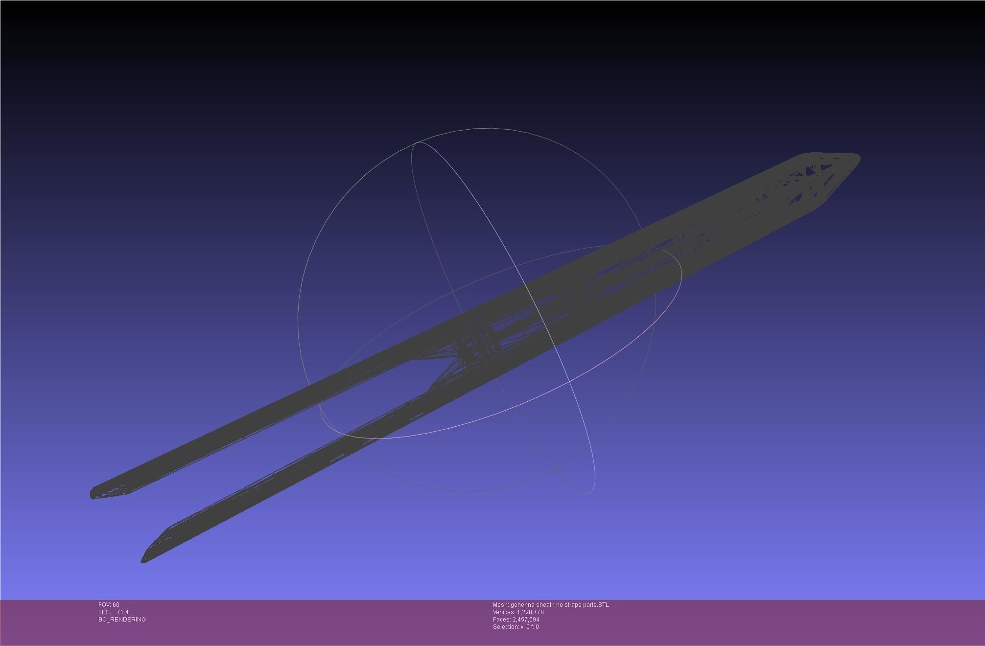 Mashle Kaldo Gehenna Sword And Sheath Printable Assembly 3D print model_48