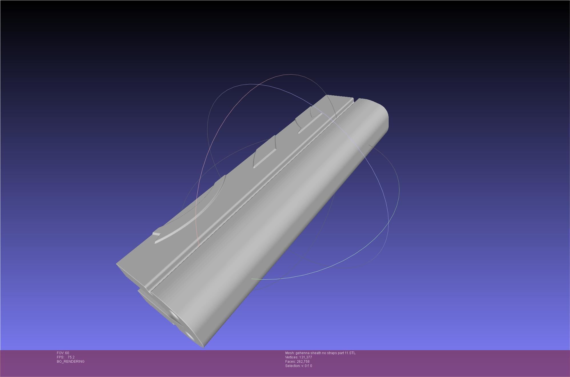 Mashle Kaldo Gehenna Sword And Sheath Printable Assembly 3D print model_83