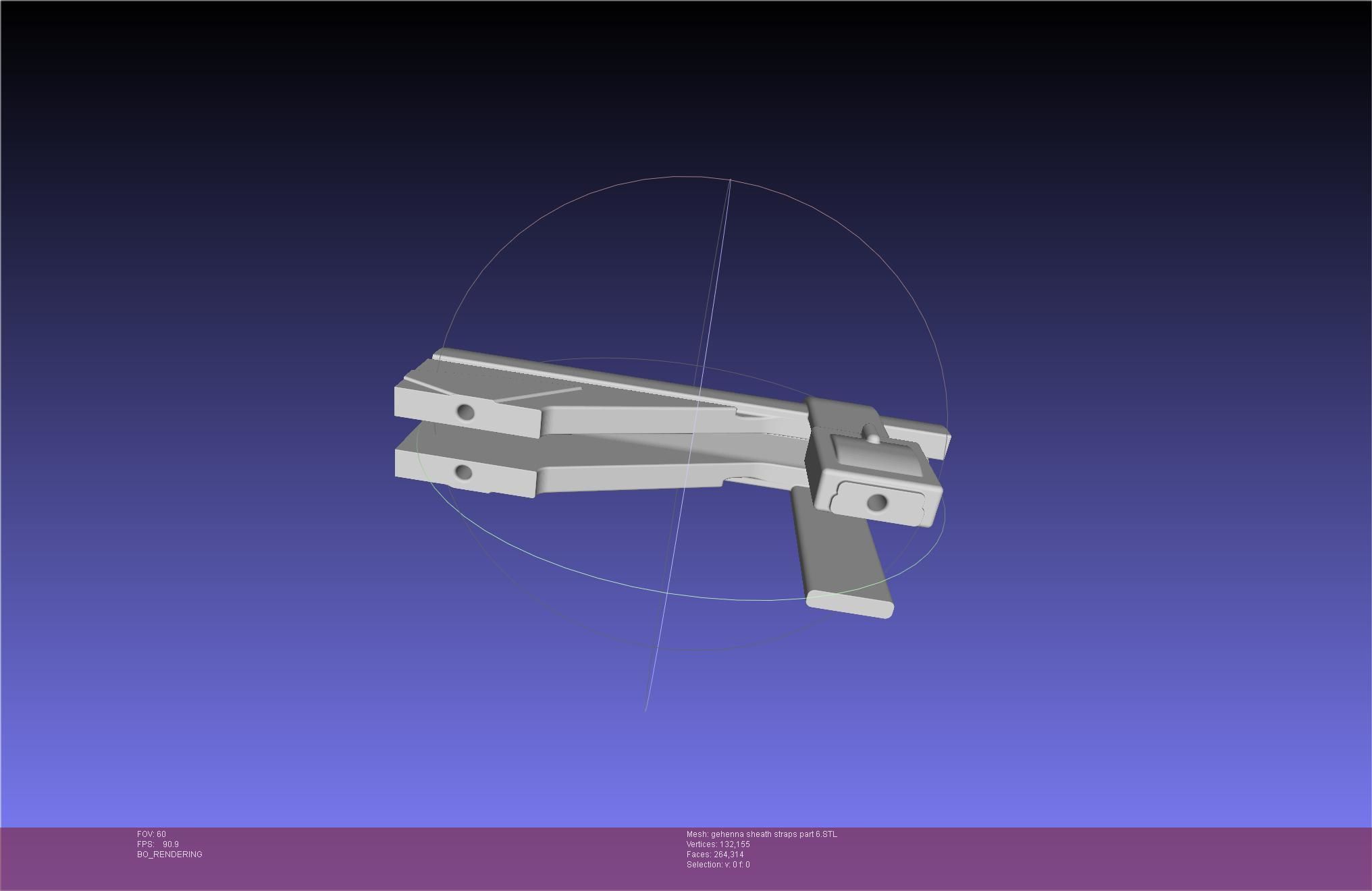 Mashle Kaldo Gehenna Sword And Sheath Printable Assembly 3D print model_104