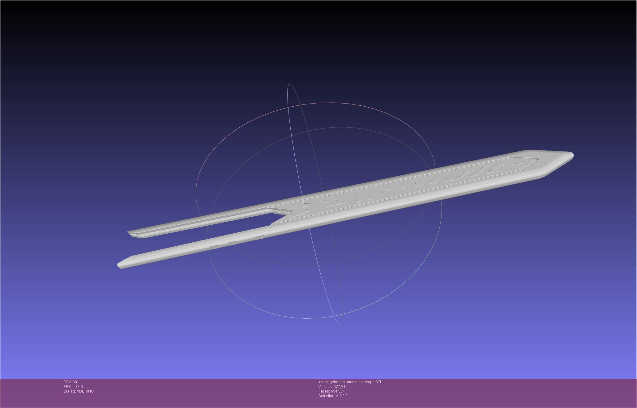 Mashle Kaldo Gehenna Sword And Sheath Printable Assembly 3D print model_40