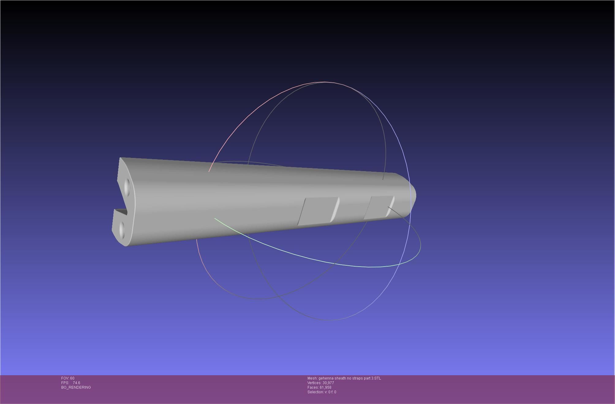 Mashle Kaldo Gehenna Sword And Sheath Printable Assembly 3D print model_69