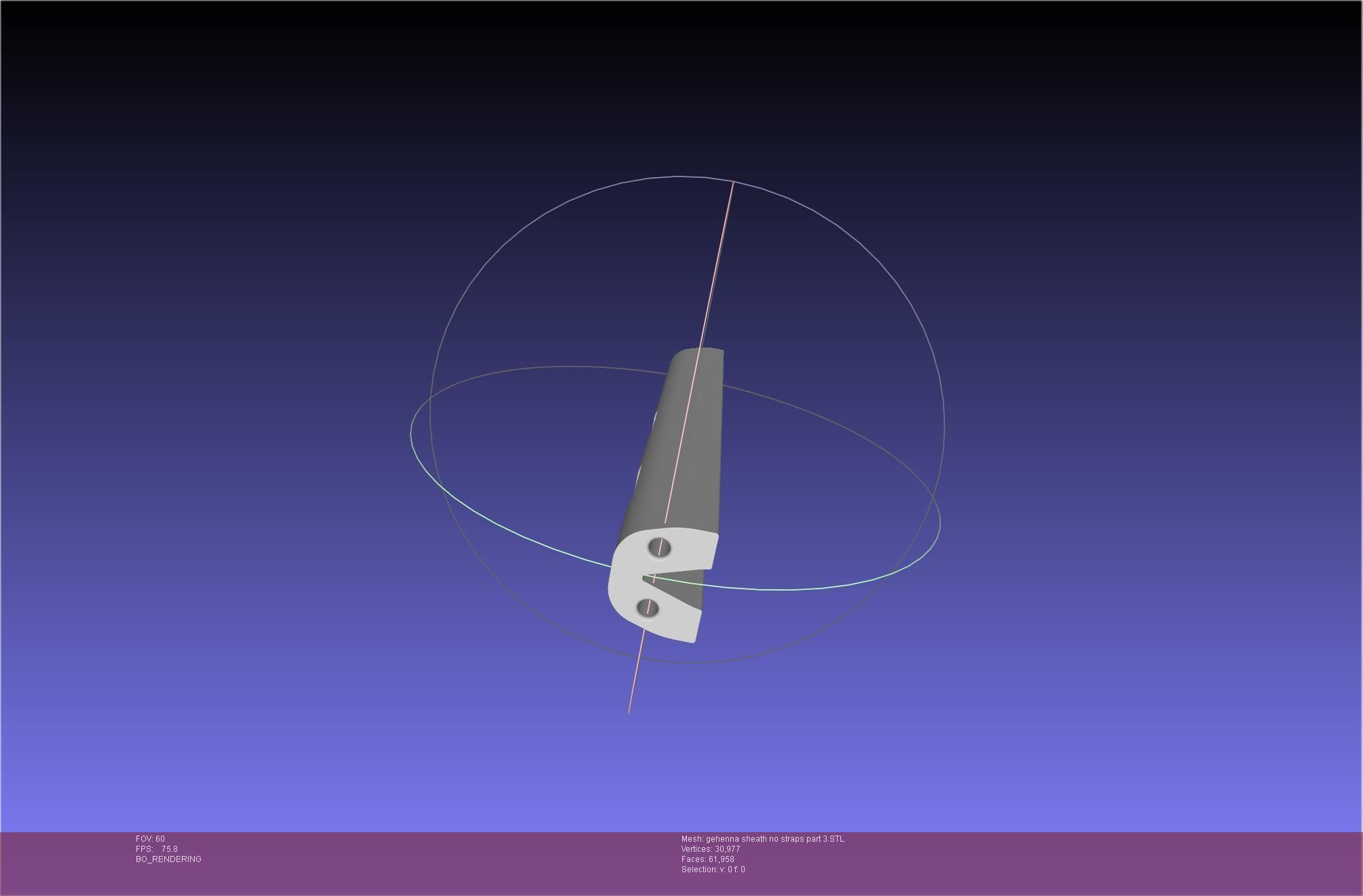 Mashle Kaldo Gehenna Sword And Sheath Printable Assembly 3D print model_70