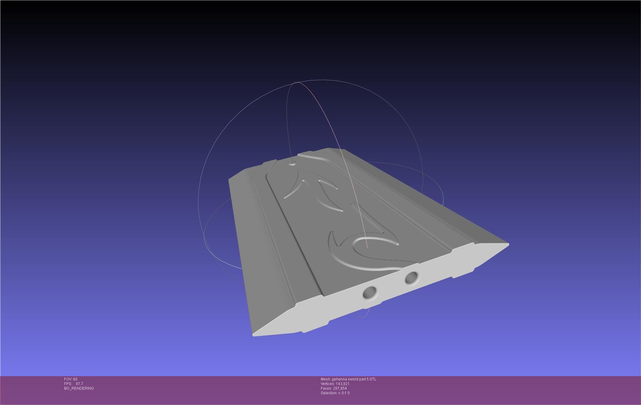 Mashle Kaldo Gehenna Sword And Sheath Printable Assembly 3D print model_58