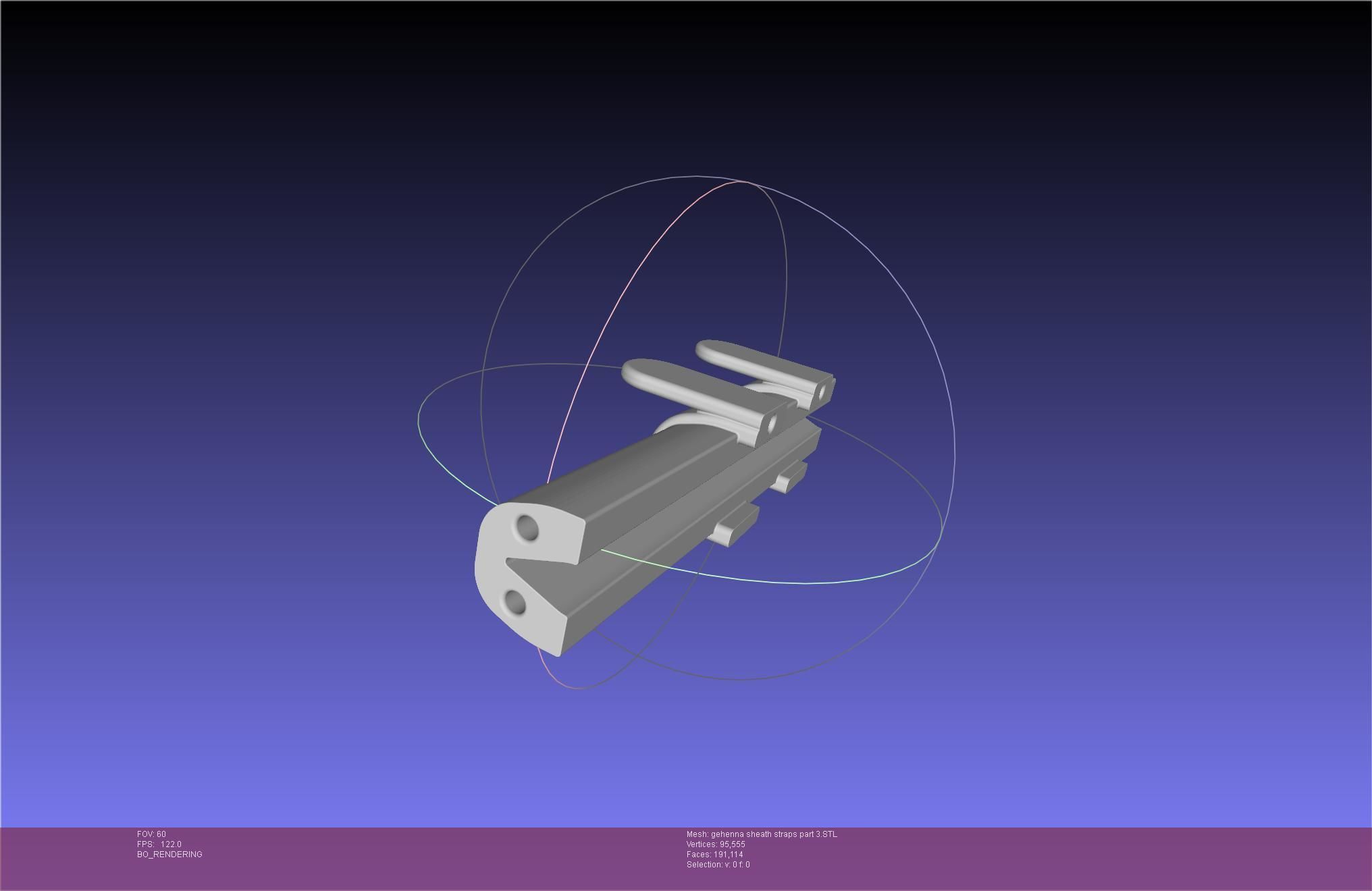 Mashle Kaldo Gehenna Sword And Sheath Printable Assembly 3D print model_97