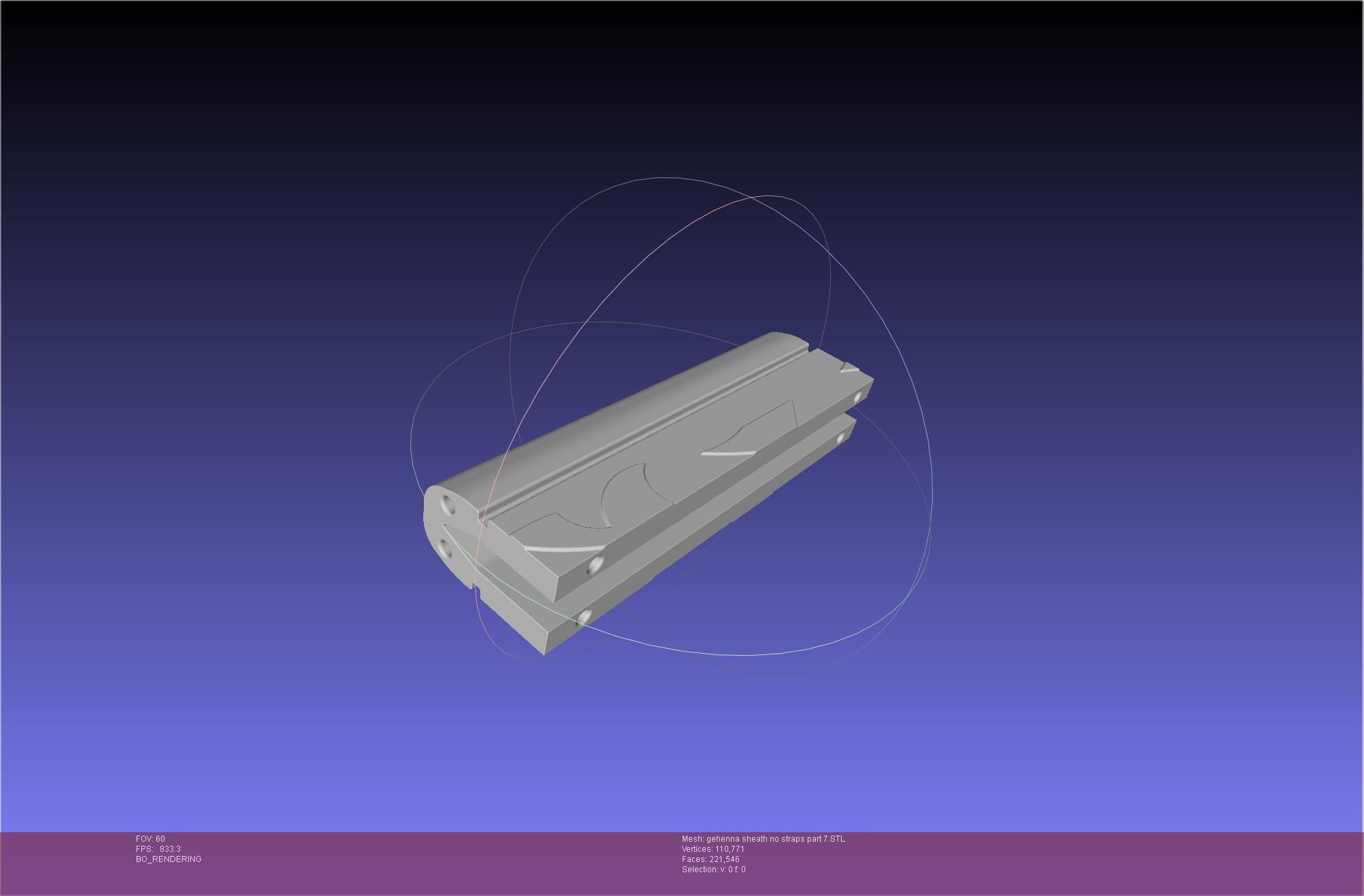 Mashle Kaldo Gehenna Sword And Sheath Printable Assembly 3D print model_78