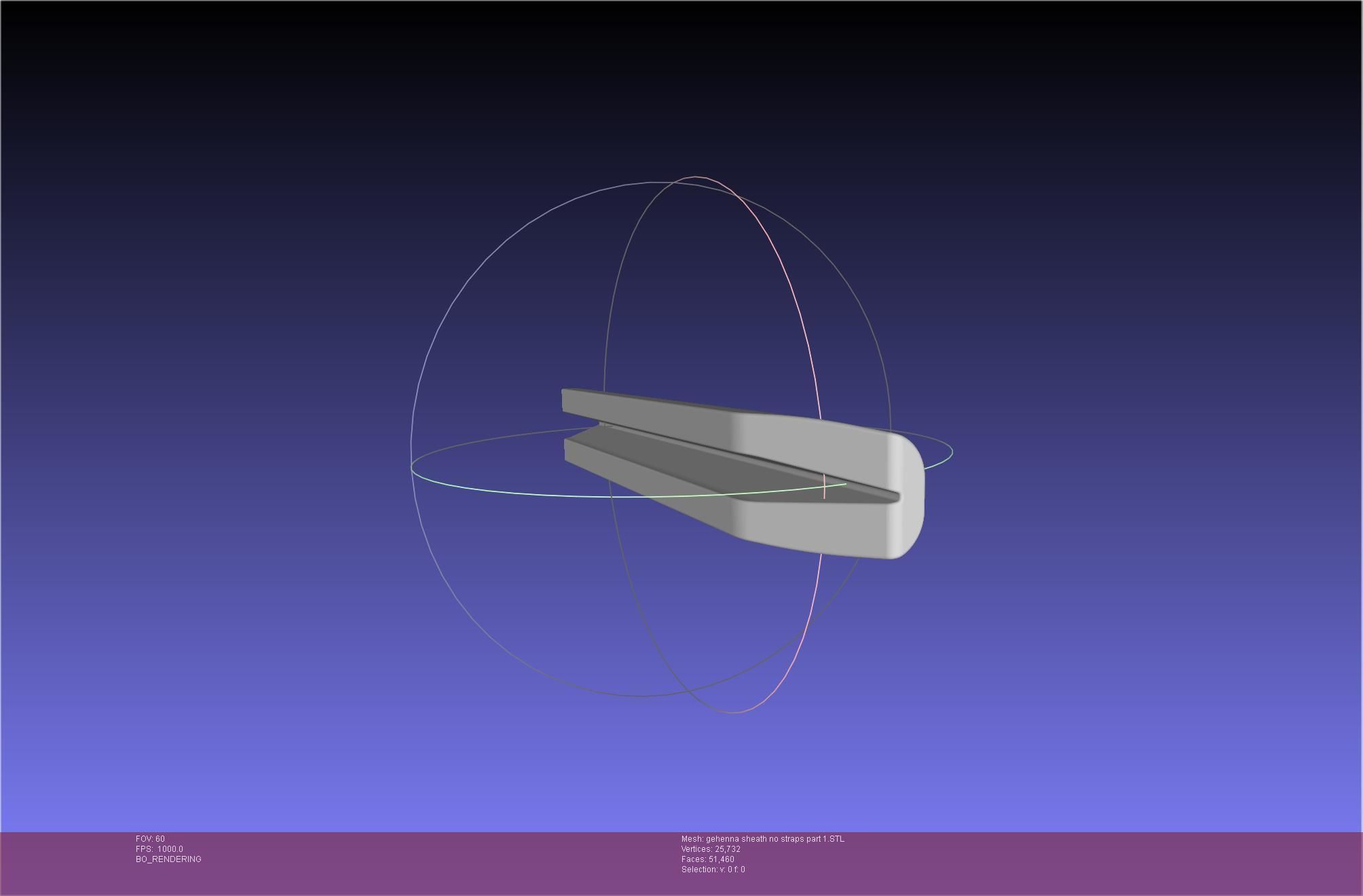 Mashle Kaldo Gehenna Sword And Sheath Printable Assembly 3D print model_66