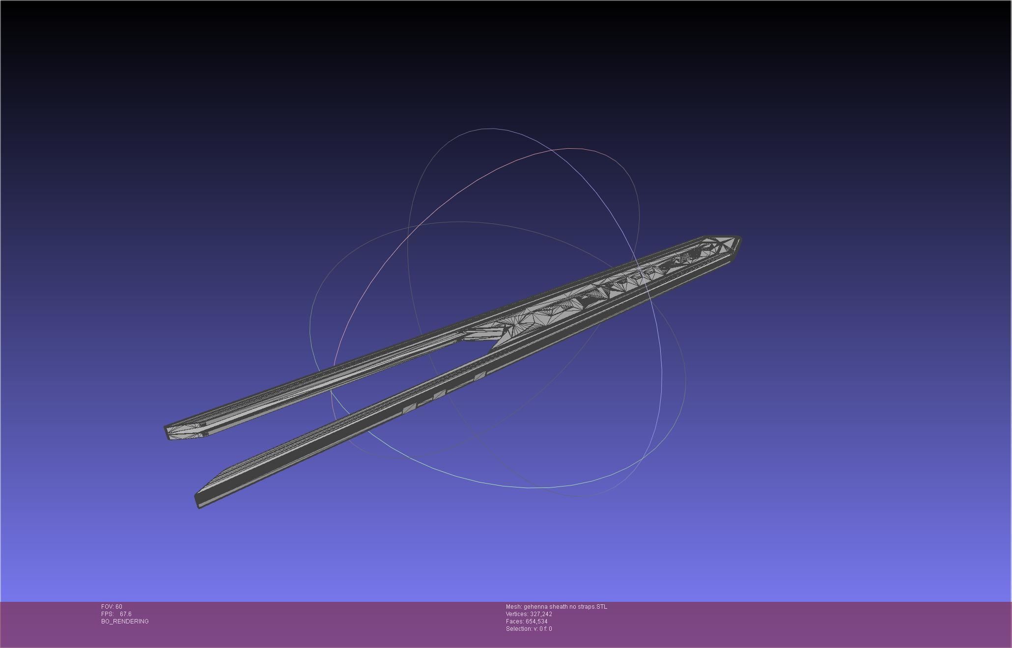 Mashle Kaldo Gehenna Sword And Sheath Printable Assembly 3D print model_39