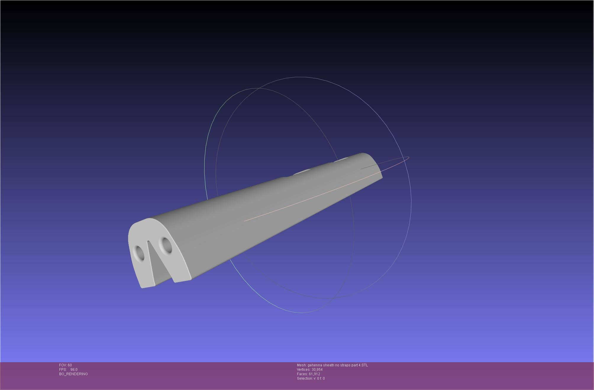 Mashle Kaldo Gehenna Sword And Sheath Printable Assembly 3D print model_72