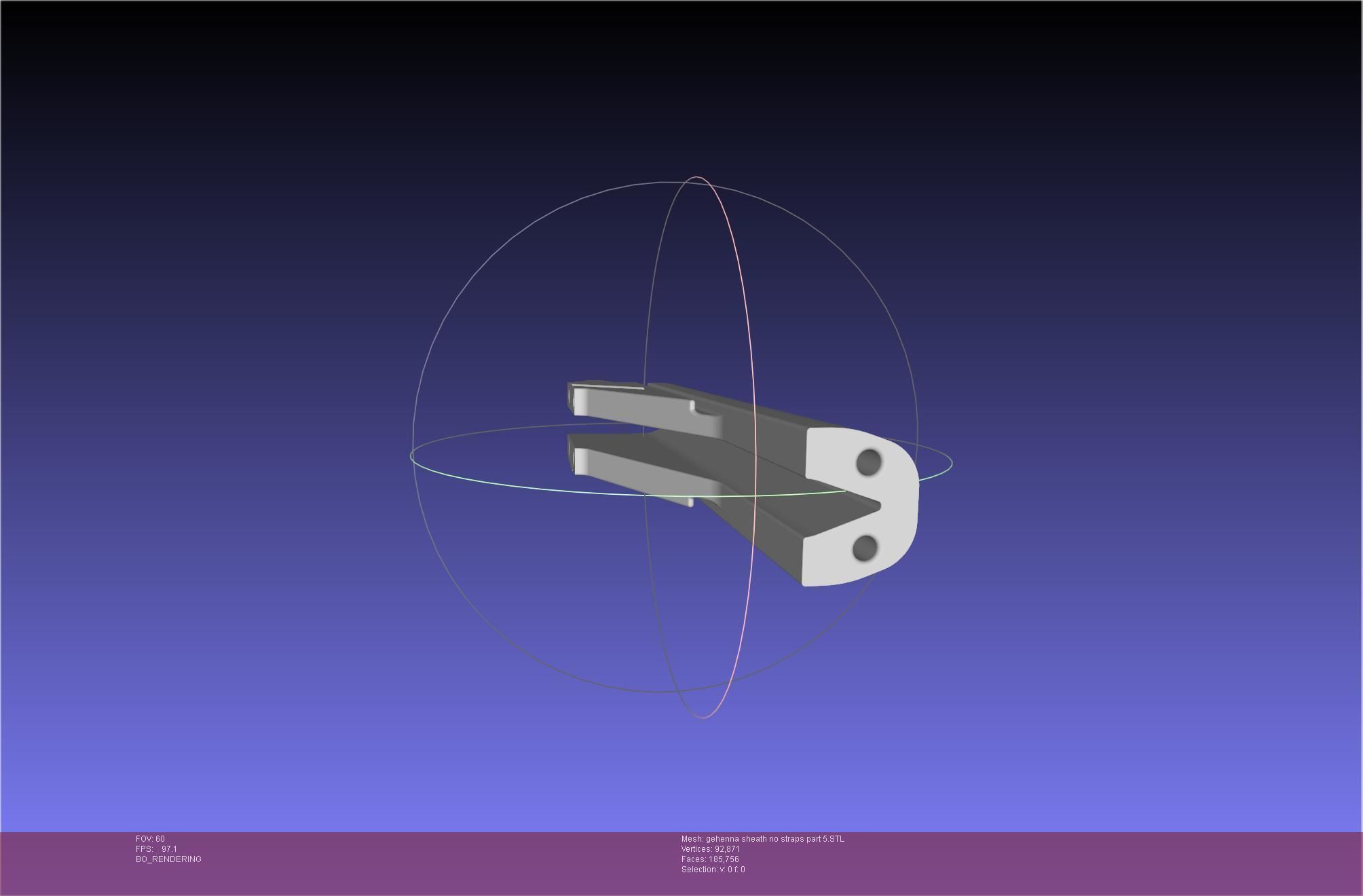 Mashle Kaldo Gehenna Sword And Sheath Printable Assembly 3D print model_73