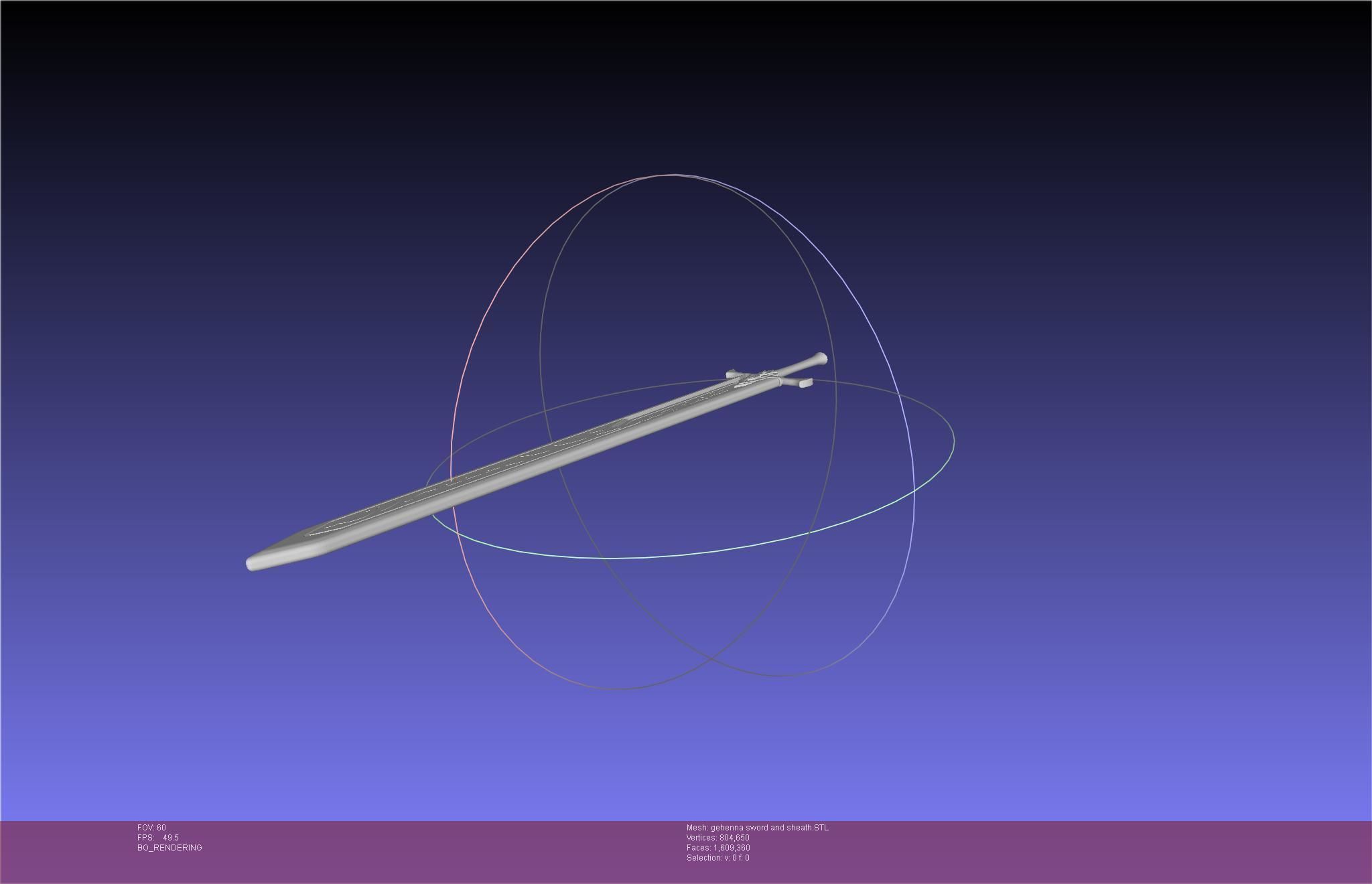 Mashle Kaldo Gehenna Sword And Sheath Printable Assembly 3D print model_7