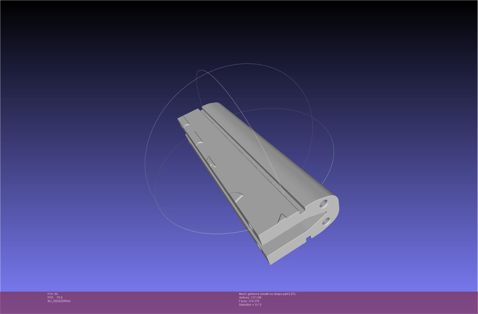 Mashle Kaldo Gehenna Sword And Sheath Printable Assembly 3D print model_80