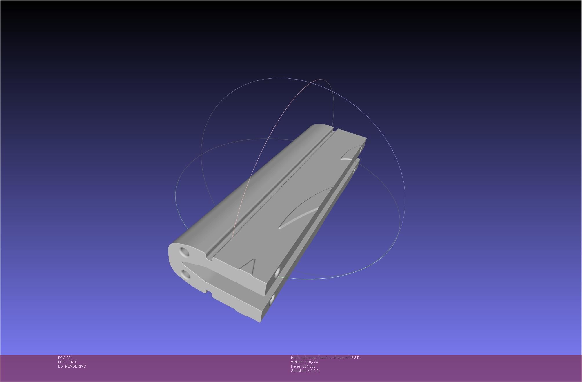 Mashle Kaldo Gehenna Sword And Sheath Printable Assembly 3D print model_79