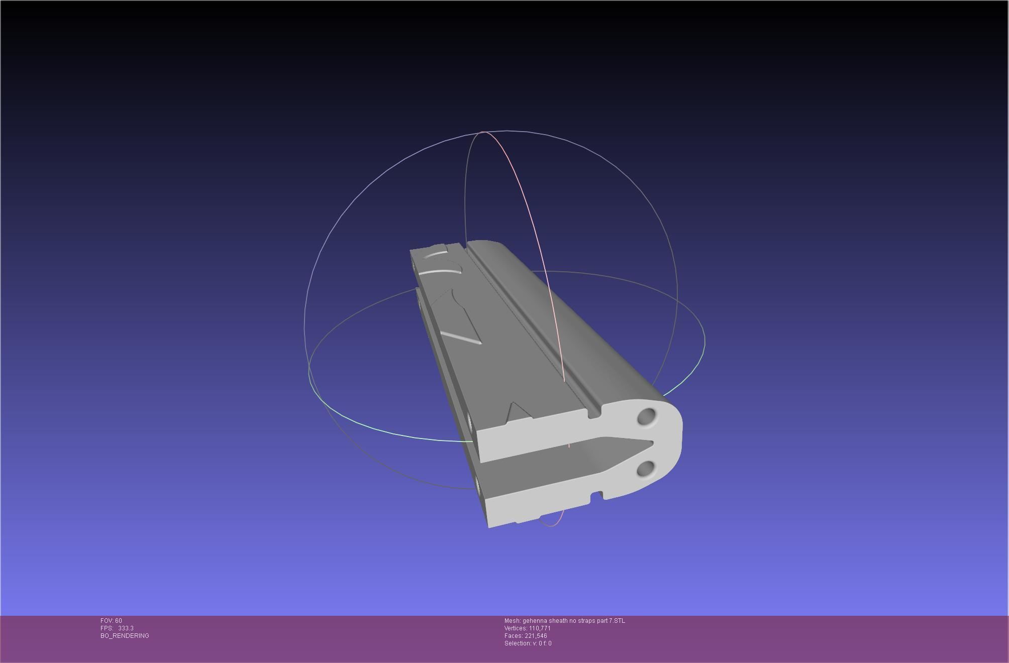 Mashle Kaldo Gehenna Sword And Sheath Printable Assembly 3D print model_77