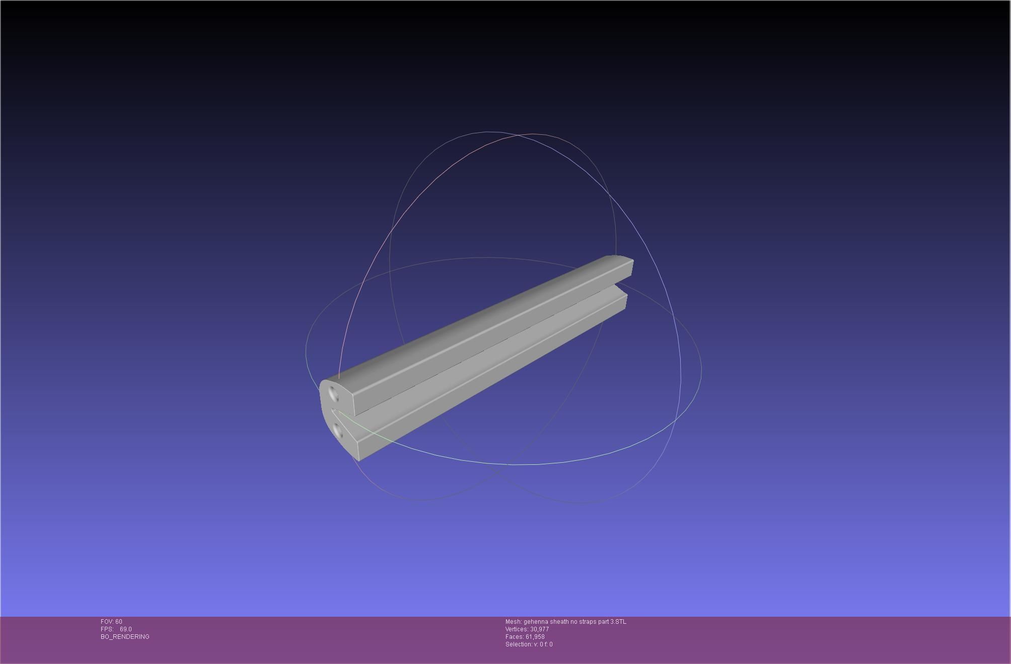 Mashle Kaldo Gehenna Sword And Sheath Printable Assembly 3D print model_71