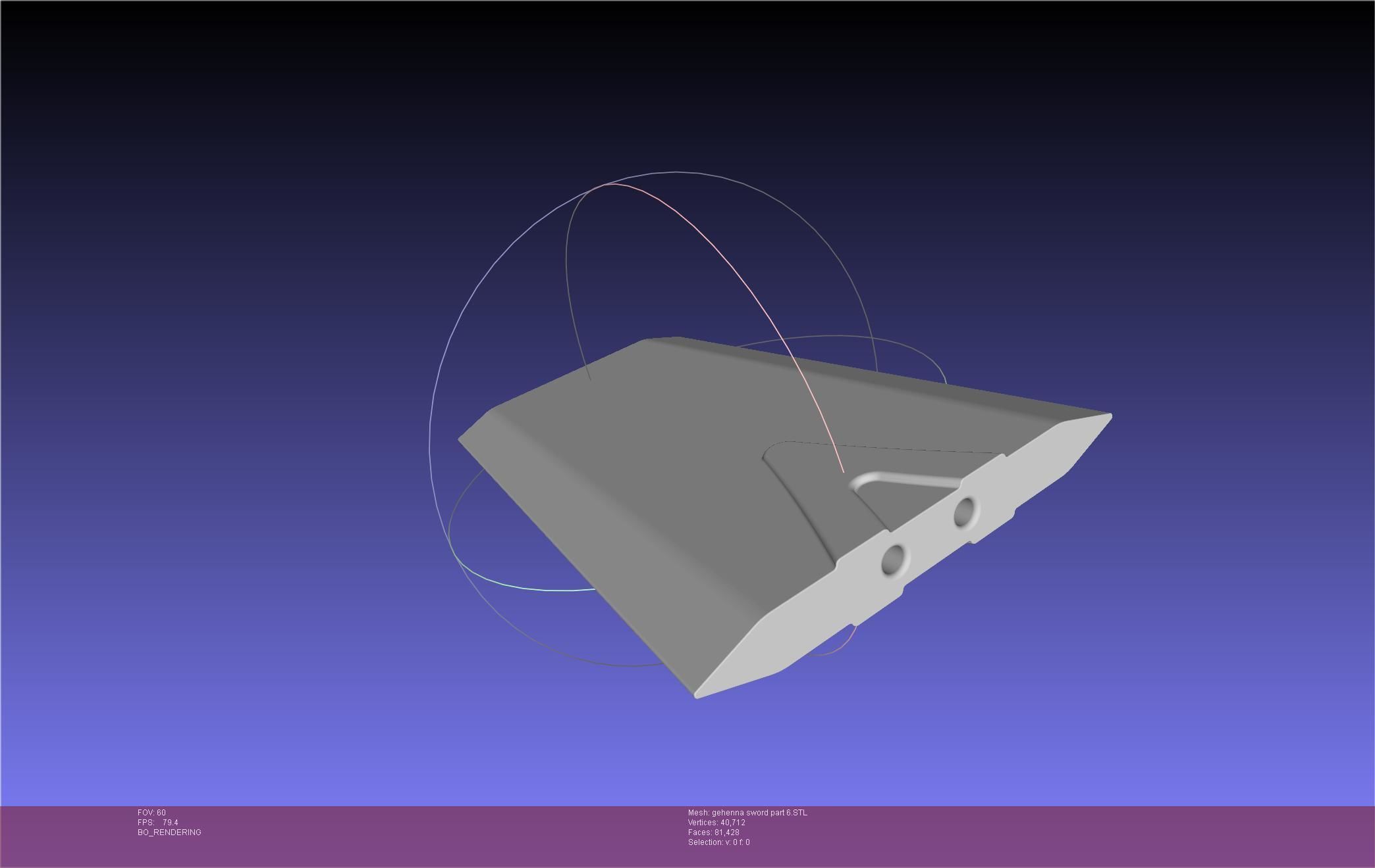 Mashle Kaldo Gehenna Sword And Sheath Printable Assembly 3D print model_60