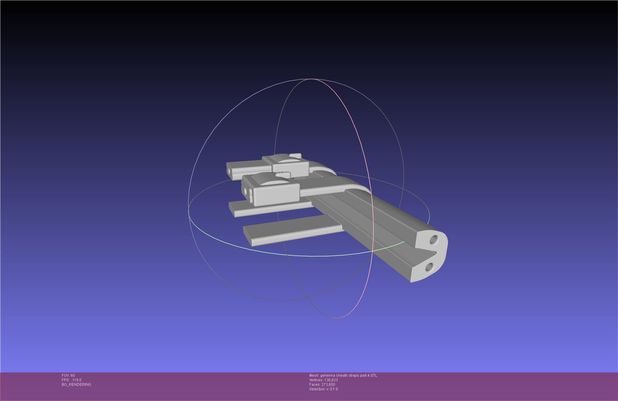 Mashle Kaldo Gehenna Sword And Sheath Printable Assembly 3D print model_99