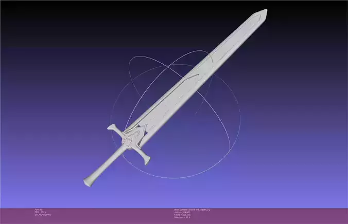 Mashle Kaldo Gehenna Sword And Sheath Printable Assembly 3D print model