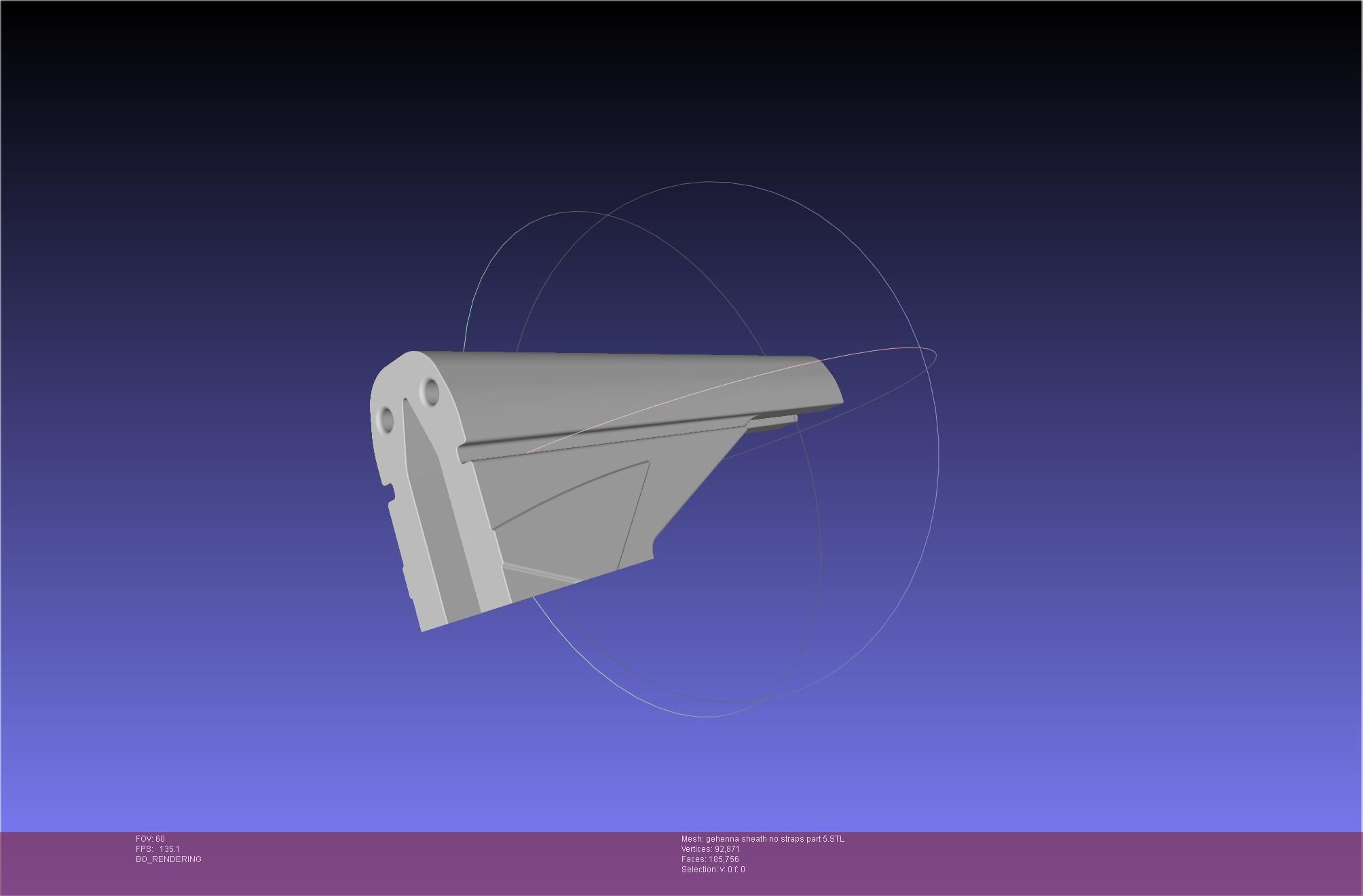 Mashle Kaldo Gehenna Sword And Sheath Printable Assembly 3D print model_75