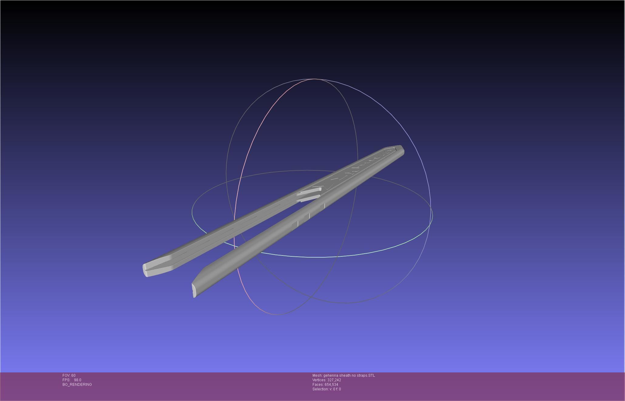 Mashle Kaldo Gehenna Sword And Sheath Printable Assembly 3D print model_35