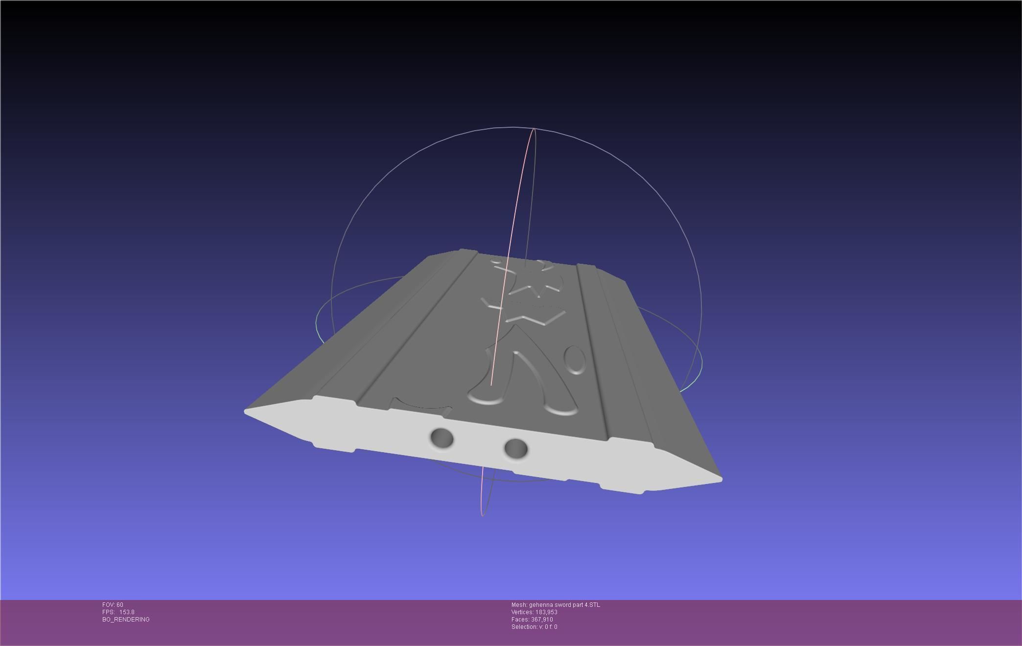 Mashle Kaldo Gehenna Sword And Sheath Printable Assembly 3D print model_56