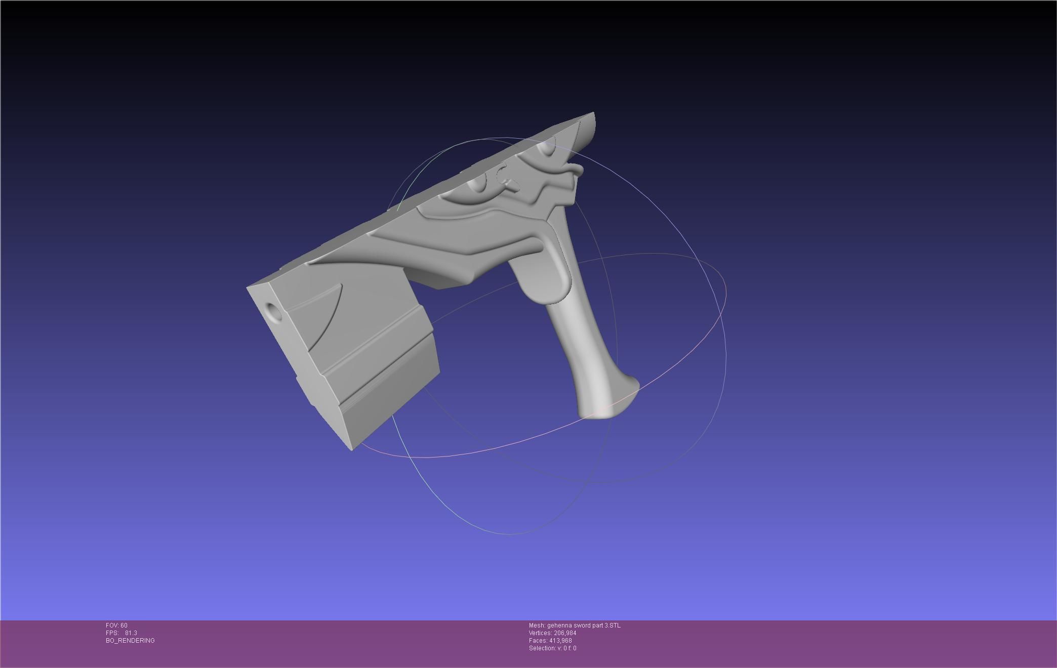 Mashle Kaldo Gehenna Sword And Sheath Printable Assembly 3D print model_55