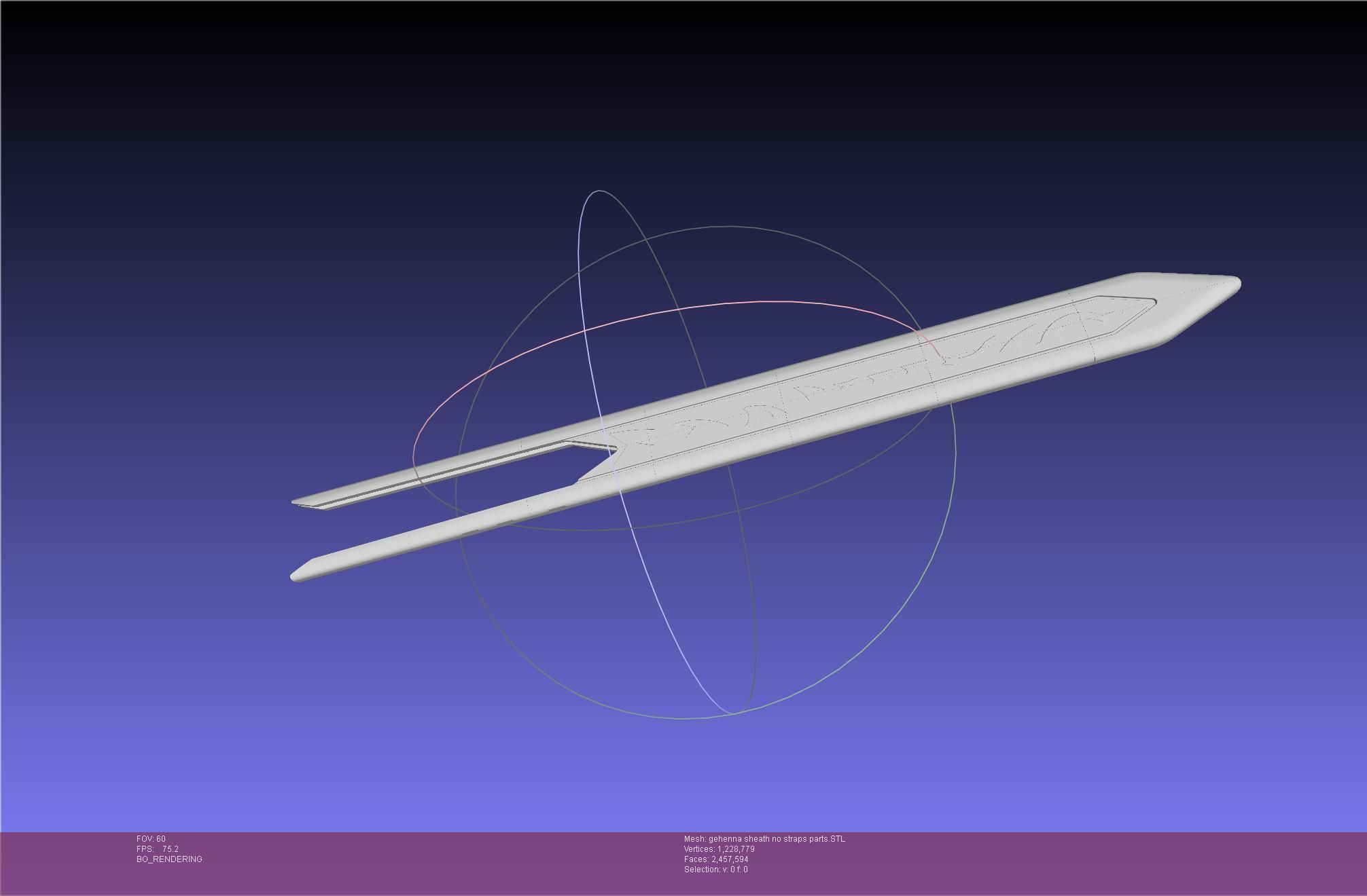 Mashle Kaldo Gehenna Sword And Sheath Printable Assembly 3D print model_43