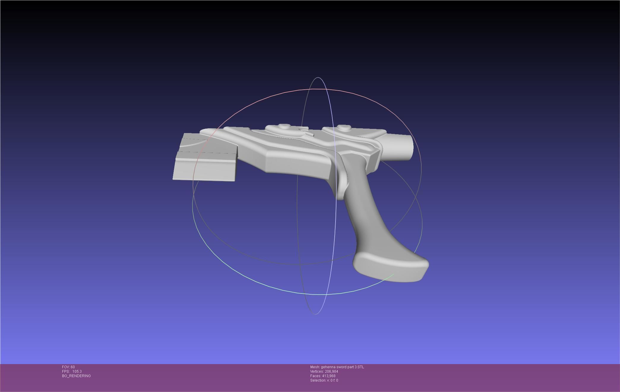 Mashle Kaldo Gehenna Sword And Sheath Printable Assembly 3D print model_54