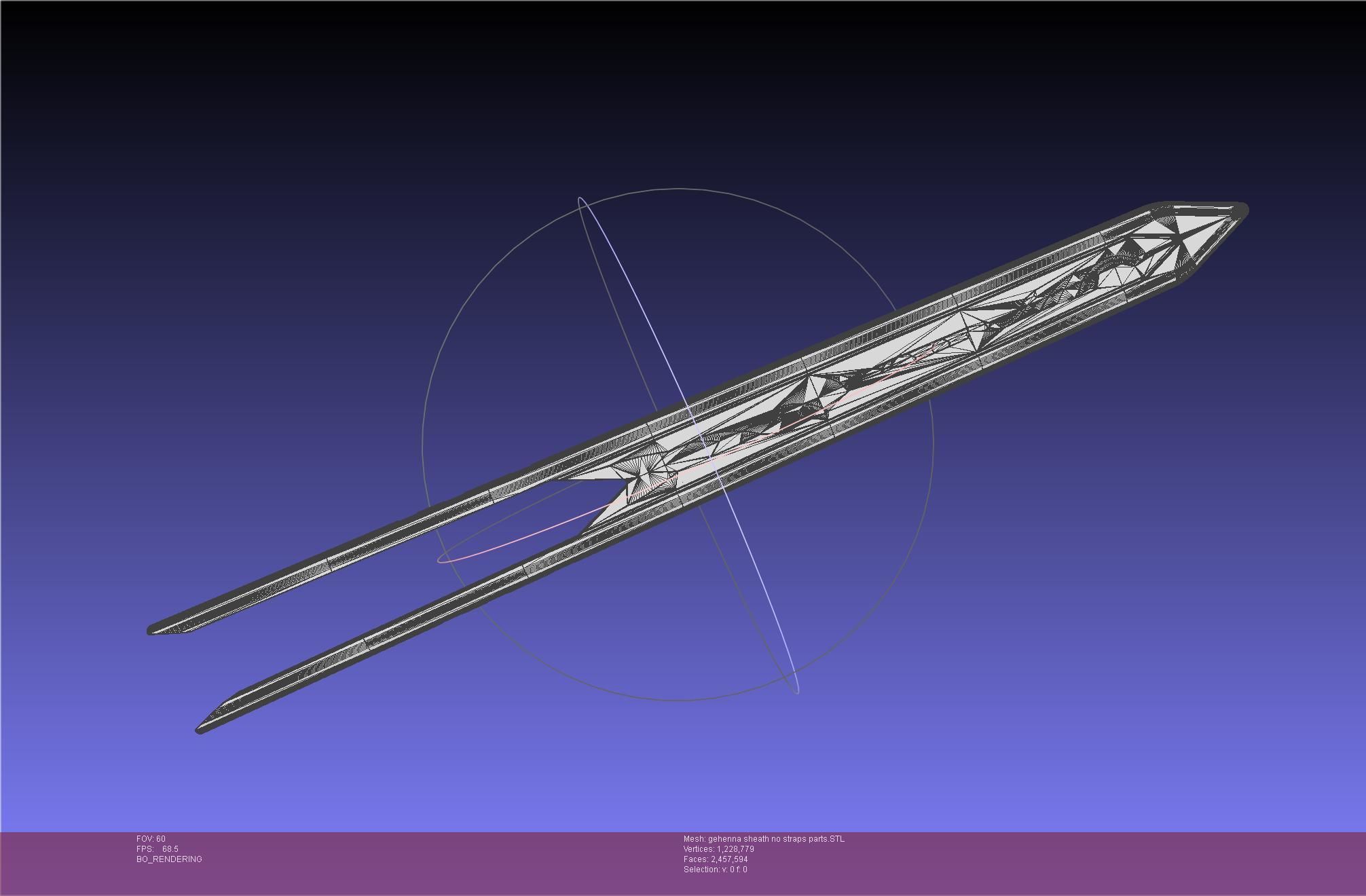 Mashle Kaldo Gehenna Sword And Sheath Printable Assembly 3D print model_46
