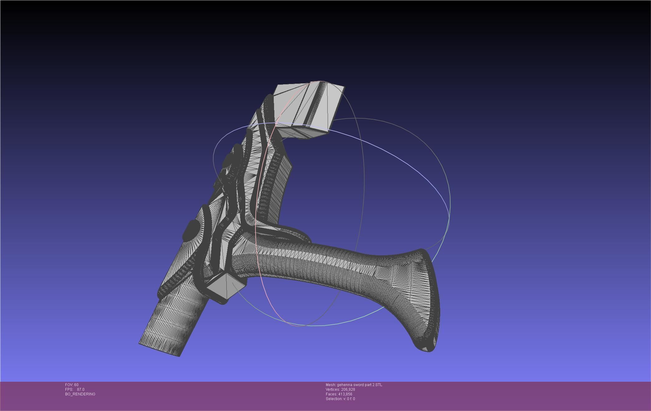 Mashle Kaldo Gehenna Sword And Sheath Printable Assembly 3D print model_52