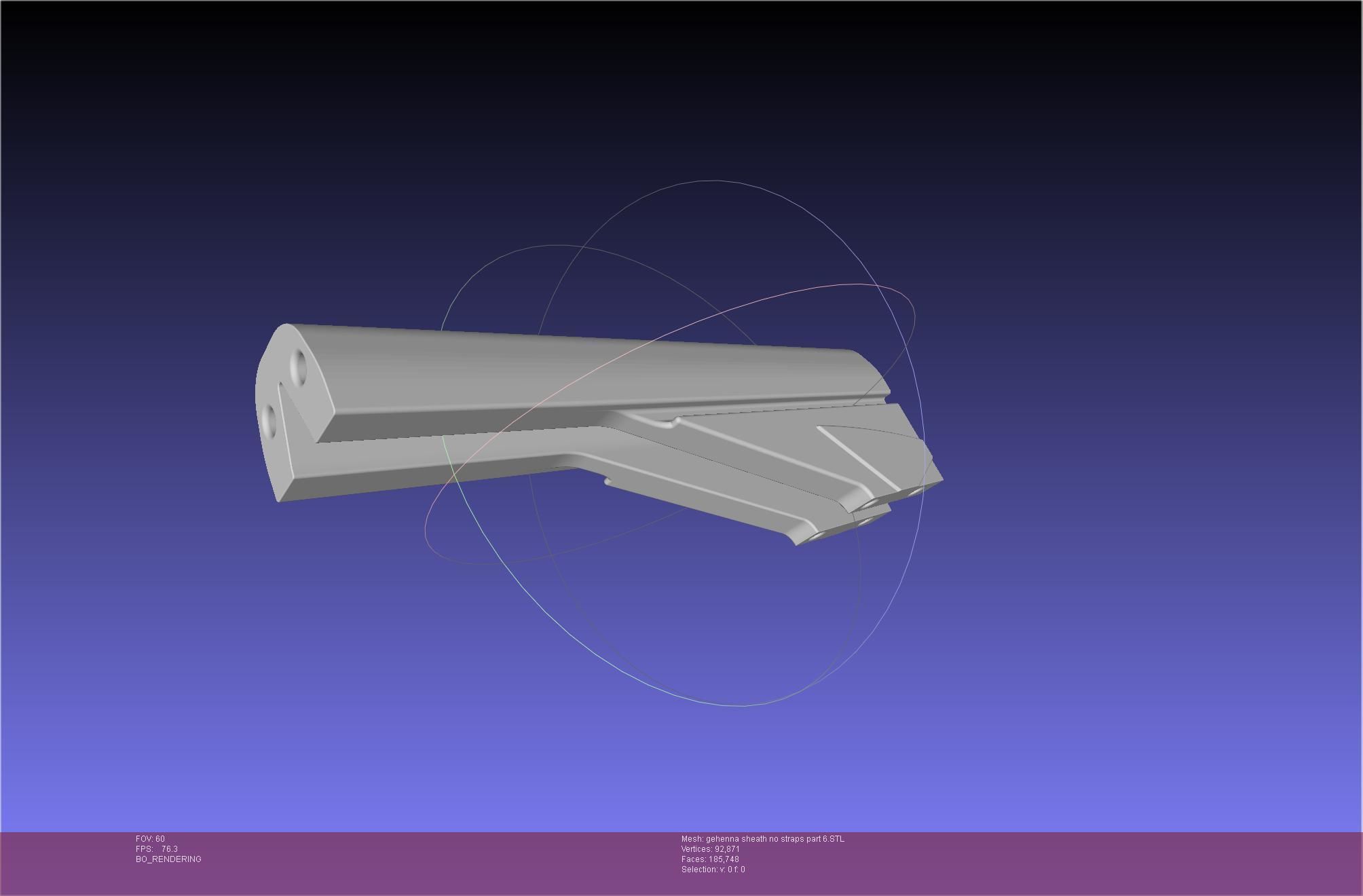 Mashle Kaldo Gehenna Sword And Sheath Printable Assembly 3D print model_76