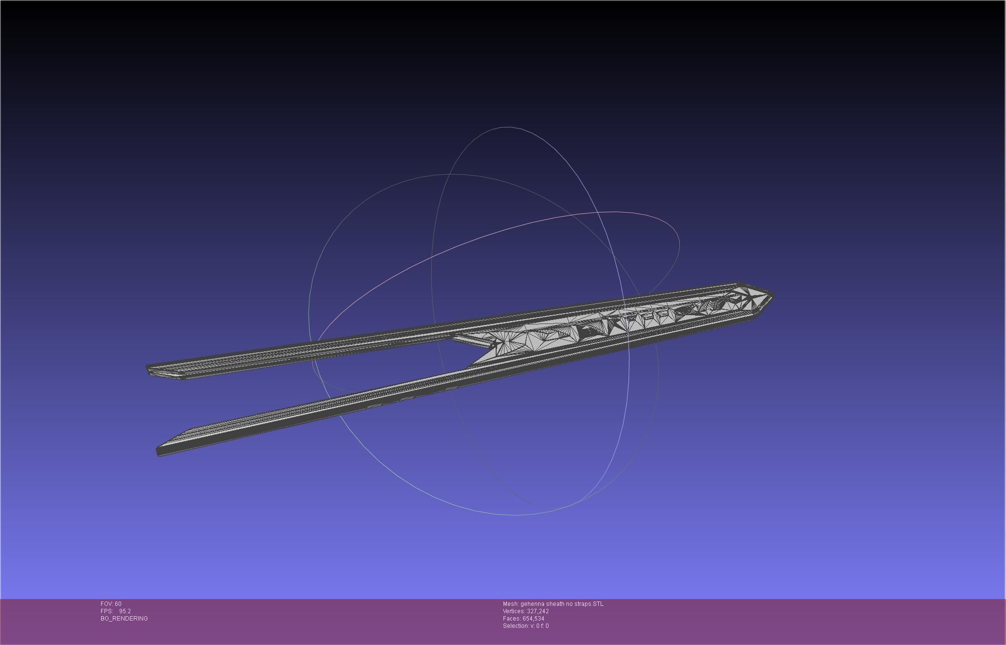 Mashle Kaldo Gehenna Sword And Sheath Printable Assembly 3D print model_38