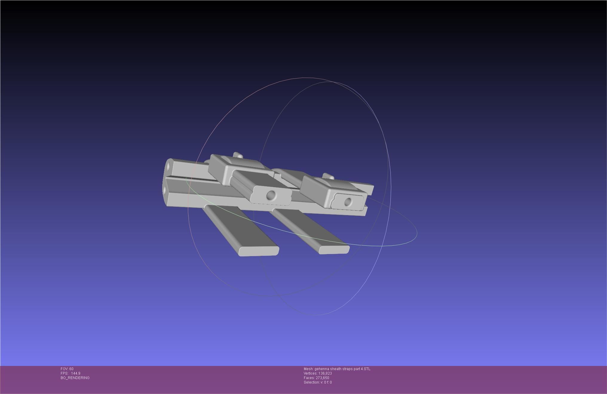 Mashle Kaldo Gehenna Sword And Sheath Printable Assembly 3D print model_100