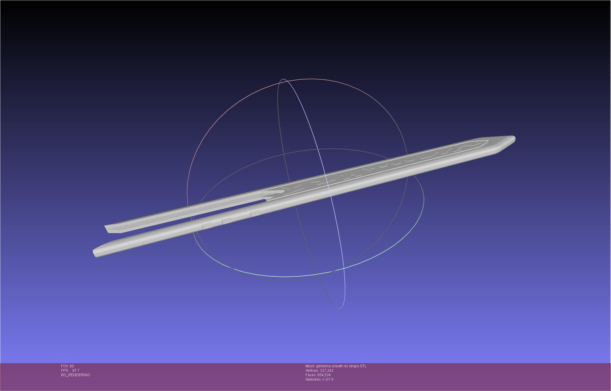 Mashle Kaldo Gehenna Sword And Sheath Printable Assembly 3D print model_36