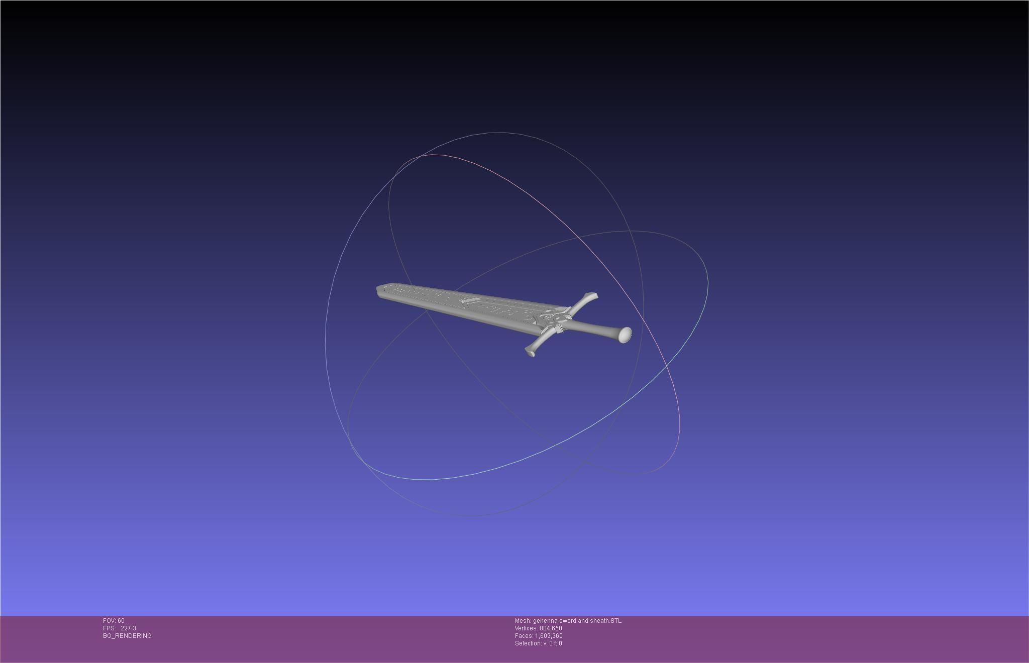 Mashle Kaldo Gehenna Sword And Sheath Printable Assembly 3D print model_8