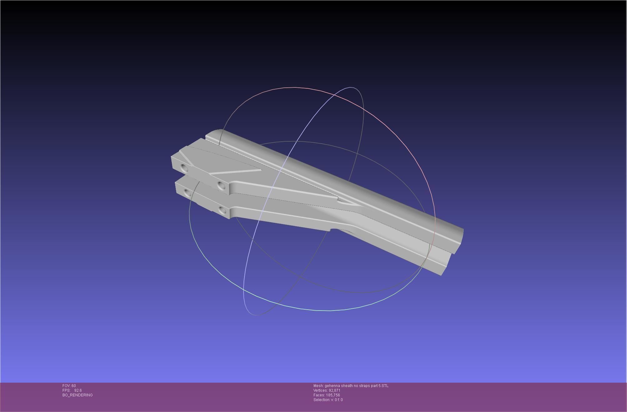 Mashle Kaldo Gehenna Sword And Sheath Printable Assembly 3D print model_74