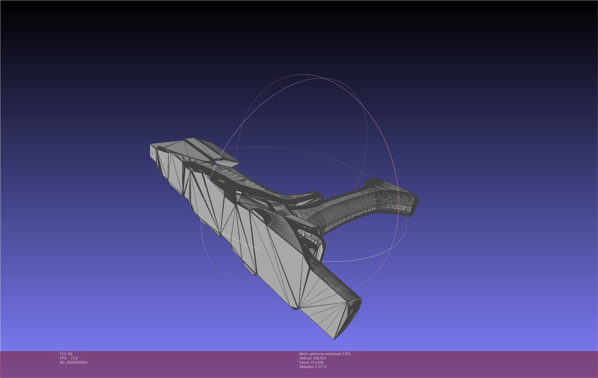 Mashle Kaldo Gehenna Sword And Sheath Printable Assembly 3D print model_53