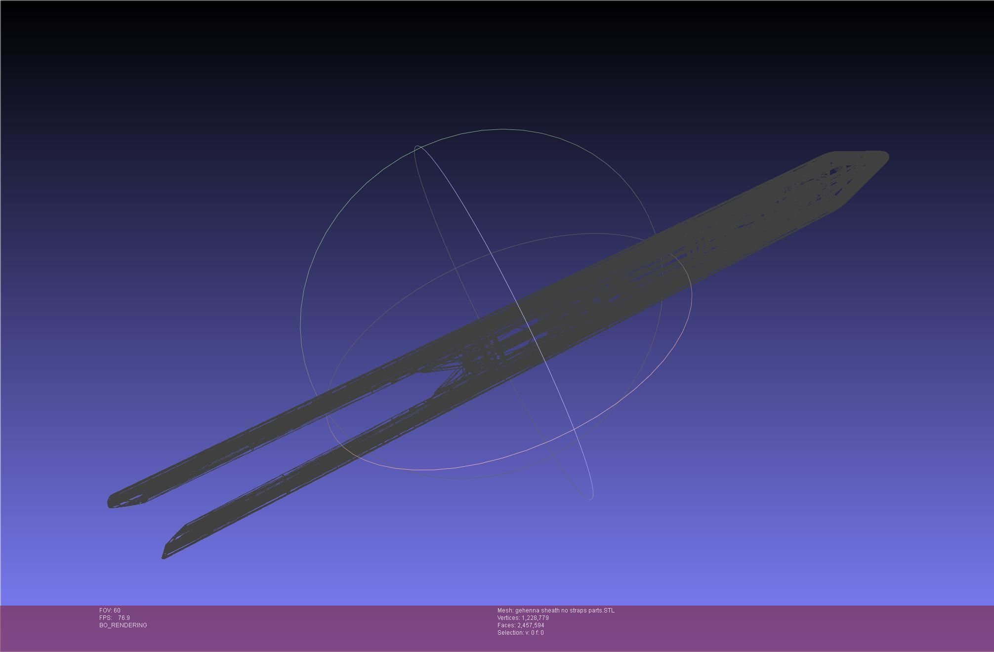 Mashle Kaldo Gehenna Sword And Sheath Printable Assembly 3D print model_47