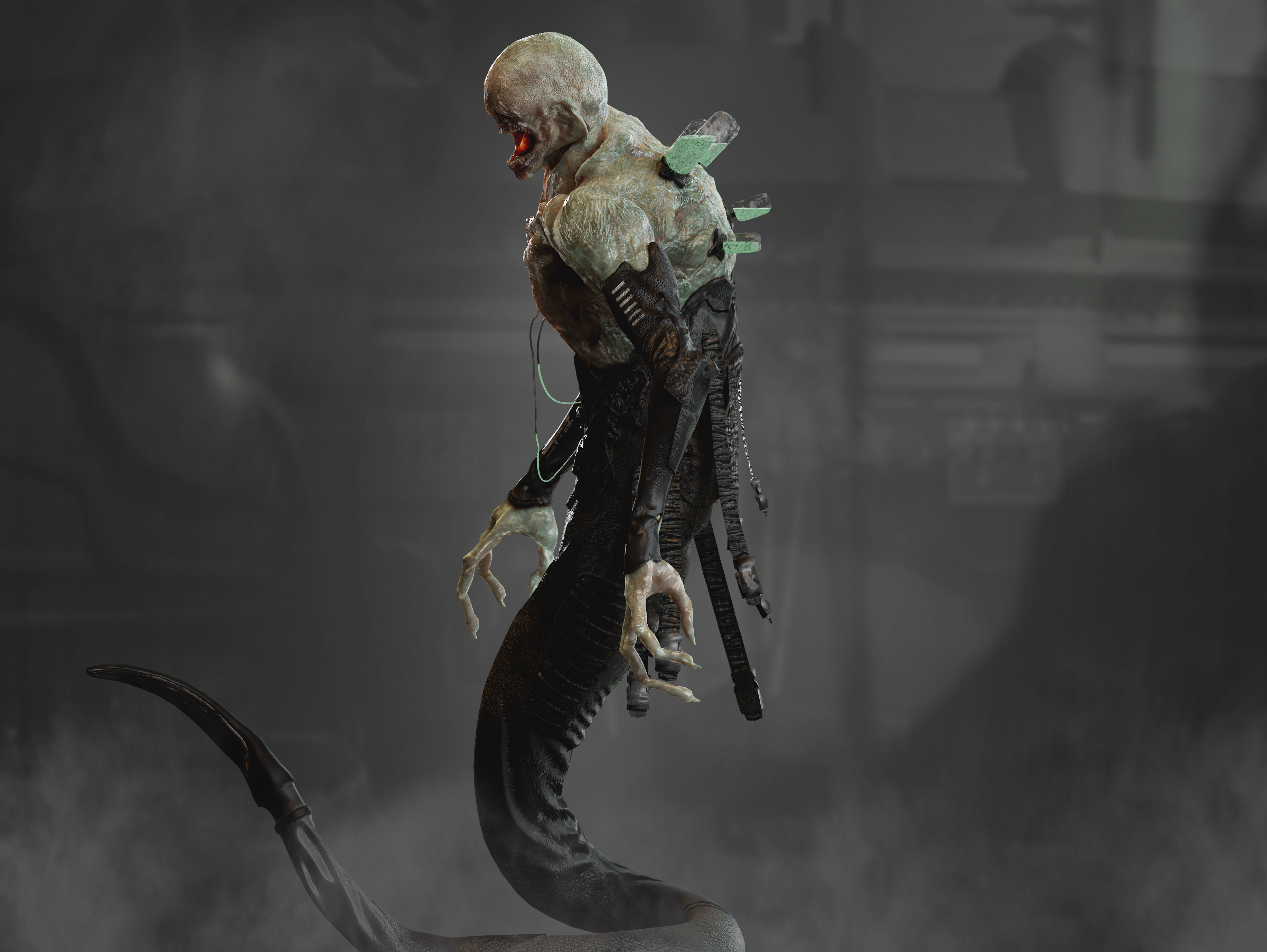 Sci Fi Horror Creature Low-poly 3D model_11