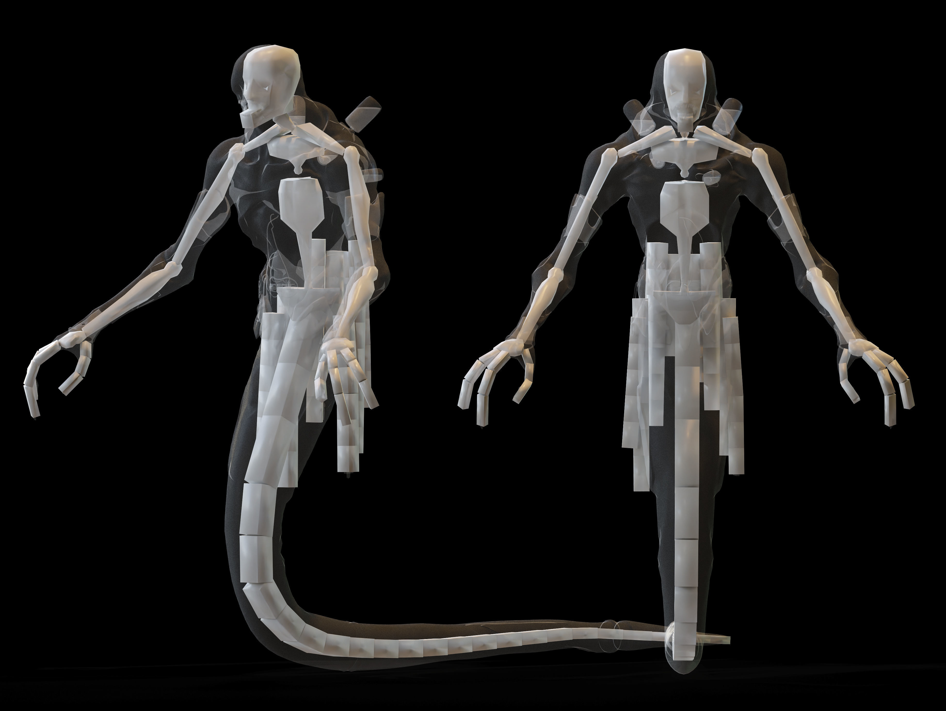 Sci Fi Horror Creature Low-poly 3D model_12