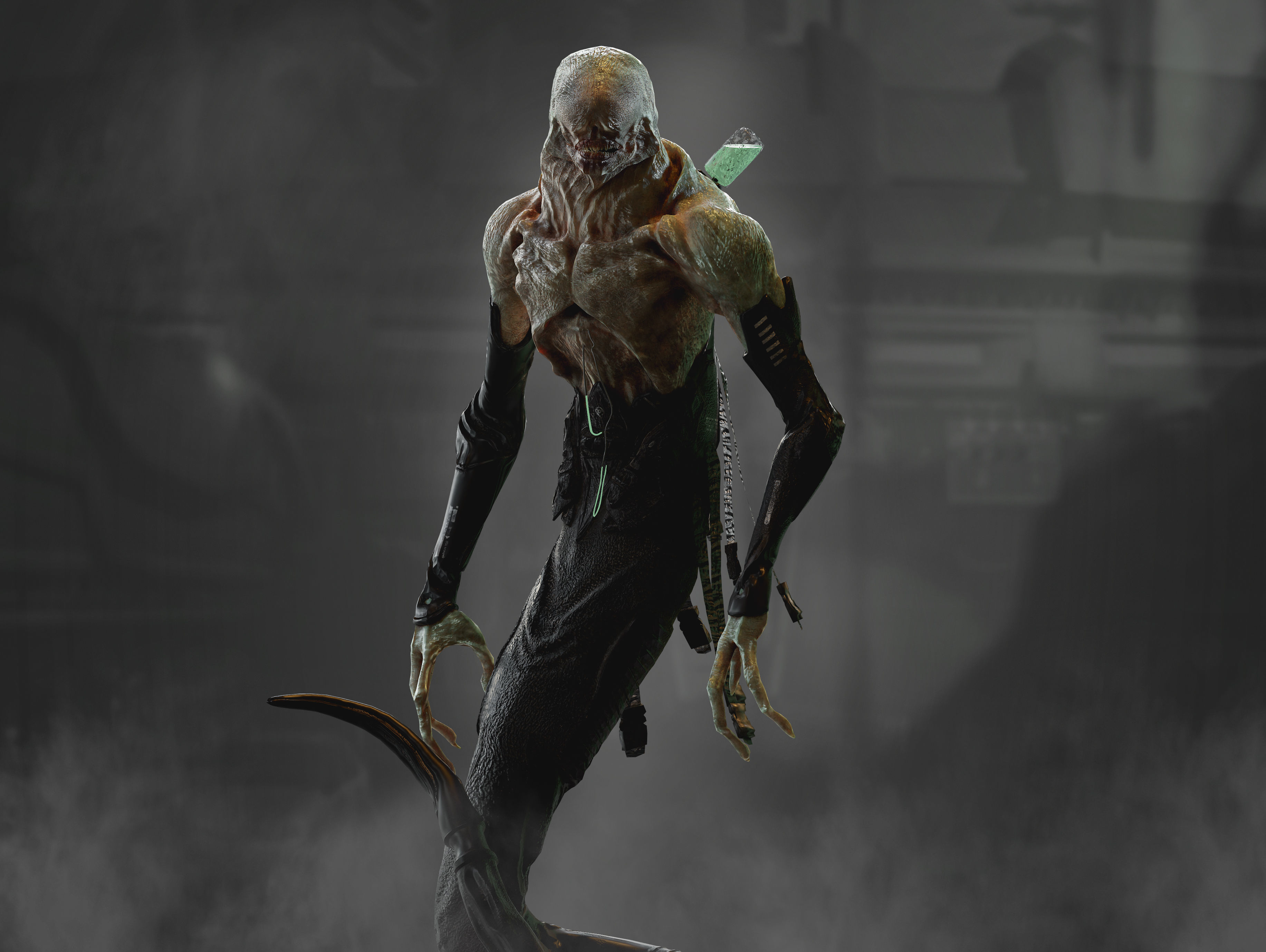 Sci Fi Horror Creature Low-poly 3D model_4