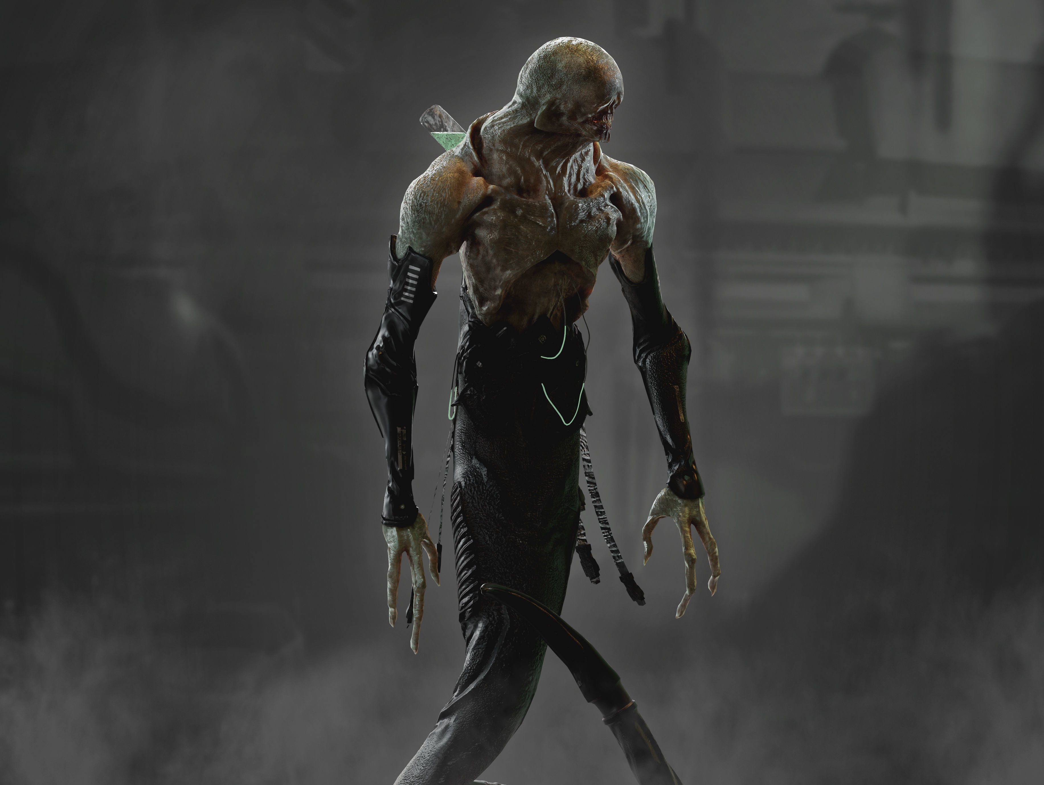 Sci Fi Horror Creature Low-poly 3D model_2