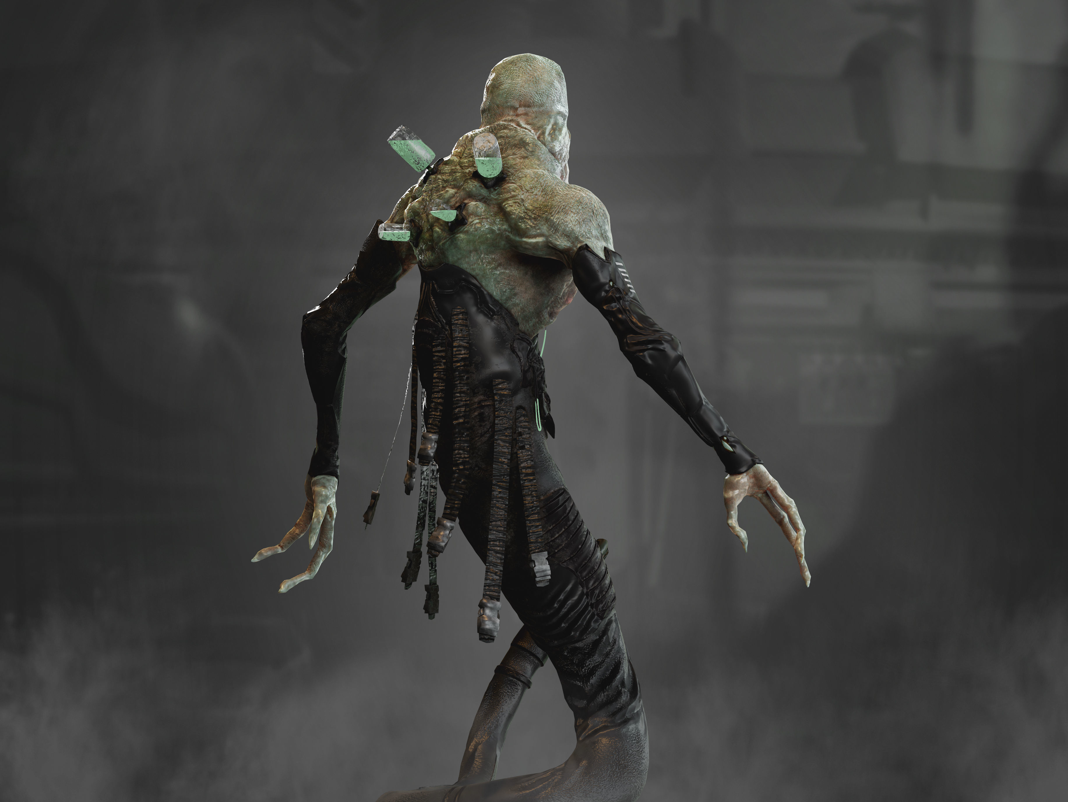 Sci Fi Horror Creature Low-poly 3D model_10